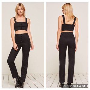 NWT Reformation Pants Rex 6 Black